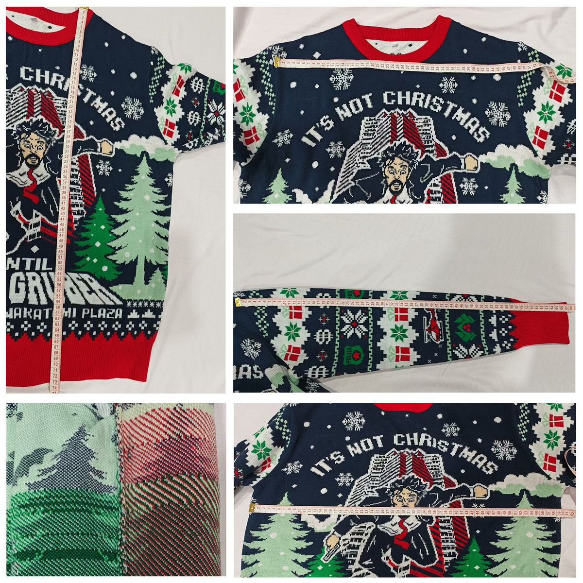 Nakatomi Plaza Ugly Christmas Sweater - Funny Hans Gruber Holiday Knit Print