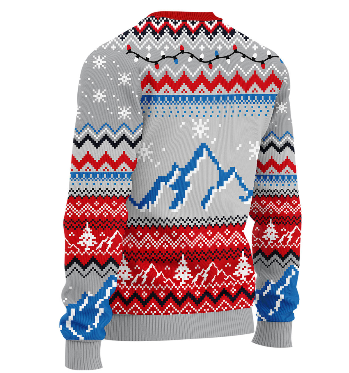 Cool Dad Ugly Christmas Sweater - Christmas Mountain Holiday Knit Print