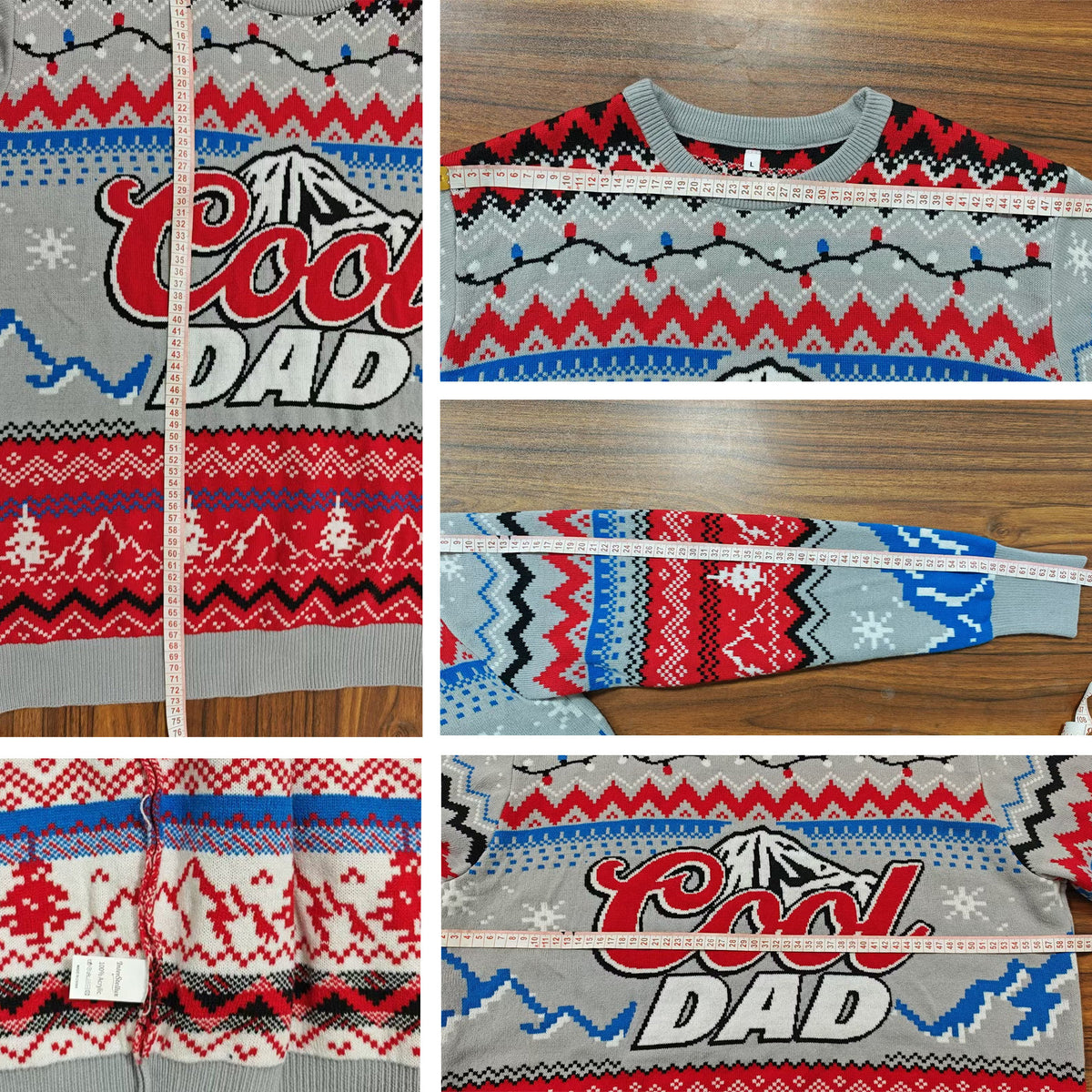 Cool Dad Ugly Christmas Sweater - Christmas Mountain Holiday Knit Print