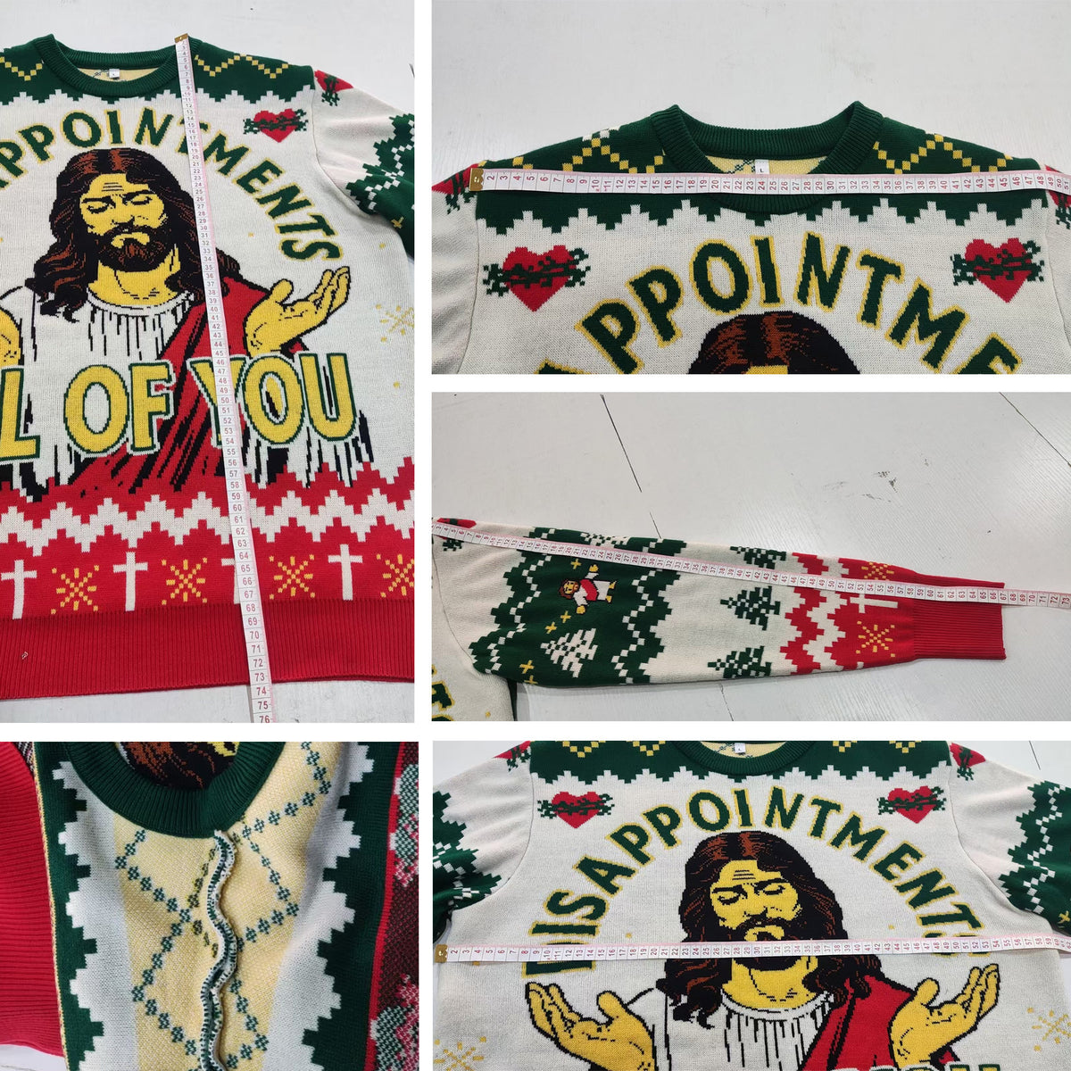 Disappointments All Of You Jesus Ugly Christmas Sweater - Funny Holiday Knit Print