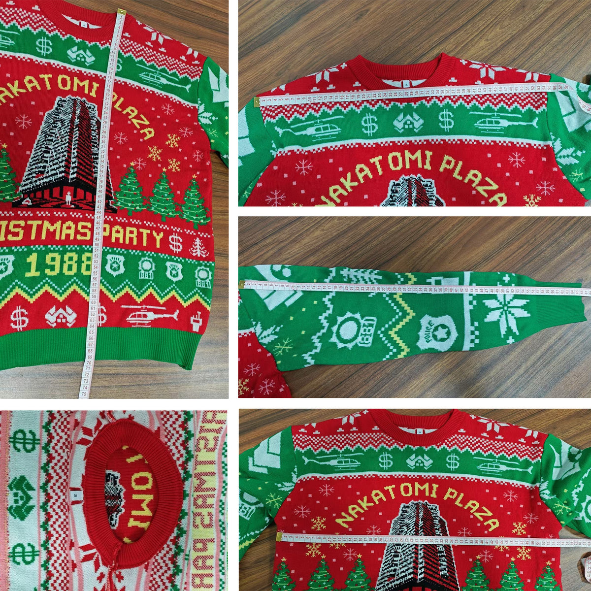 Nakatomi Plaza Party 1988 Ugly Christmas Sweater - Funny Die Hard Holiday Knit Print