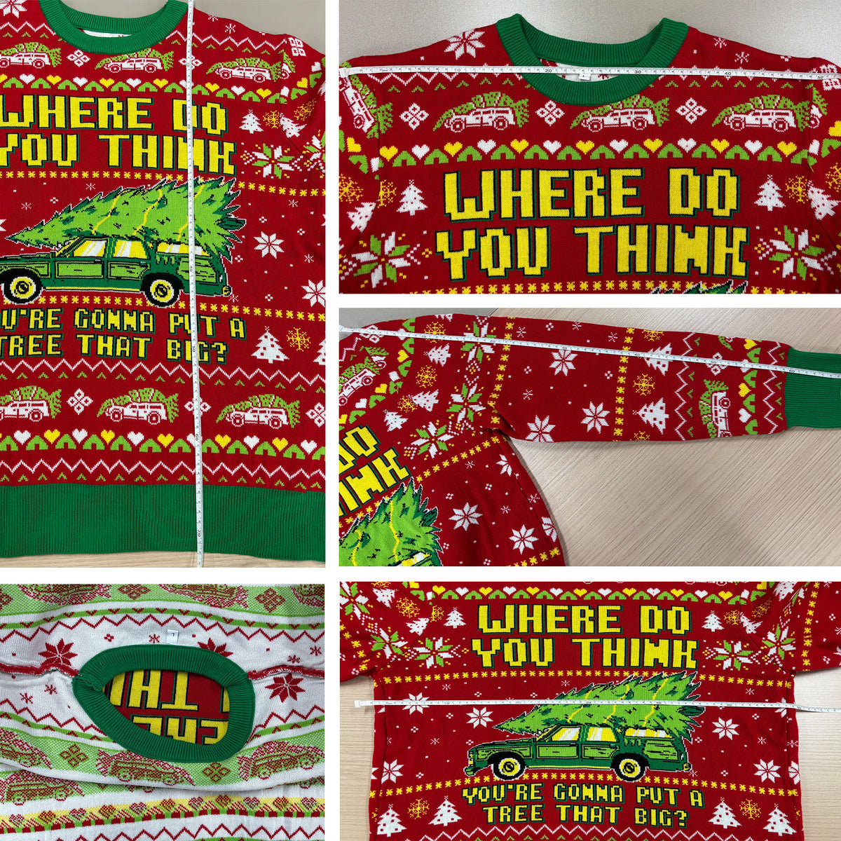 Where Do You Think You Are Gonna Put A Tree That Big Ugly Christmas Sweater - Funny Holiday Knit Print