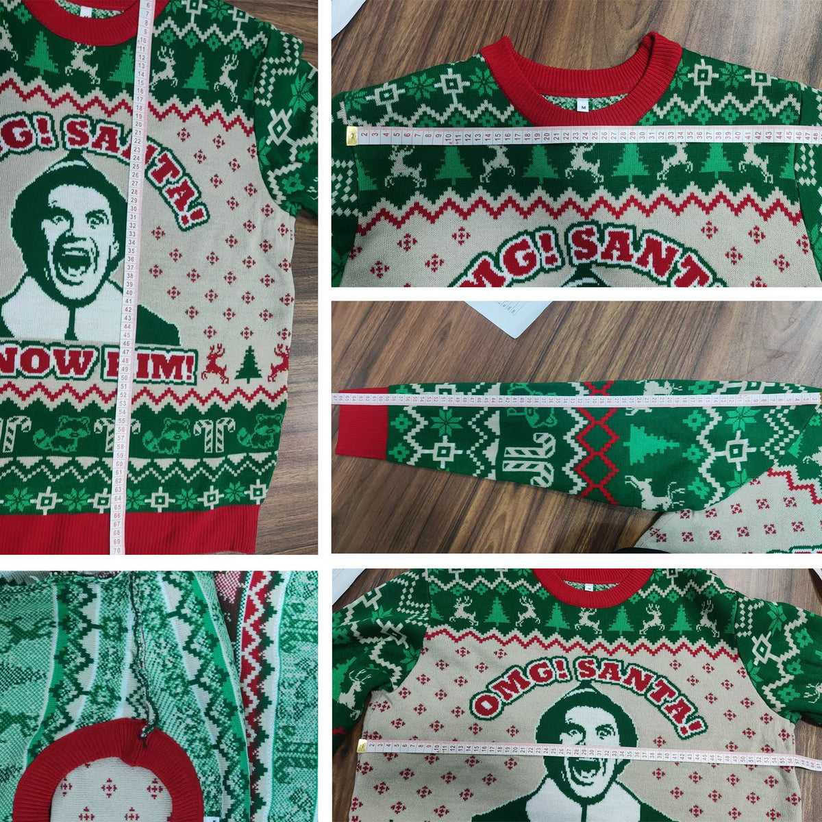 OMG Santa I Know Him Ugly Christmas Sweater - Funny Movie Holiday Knit Print