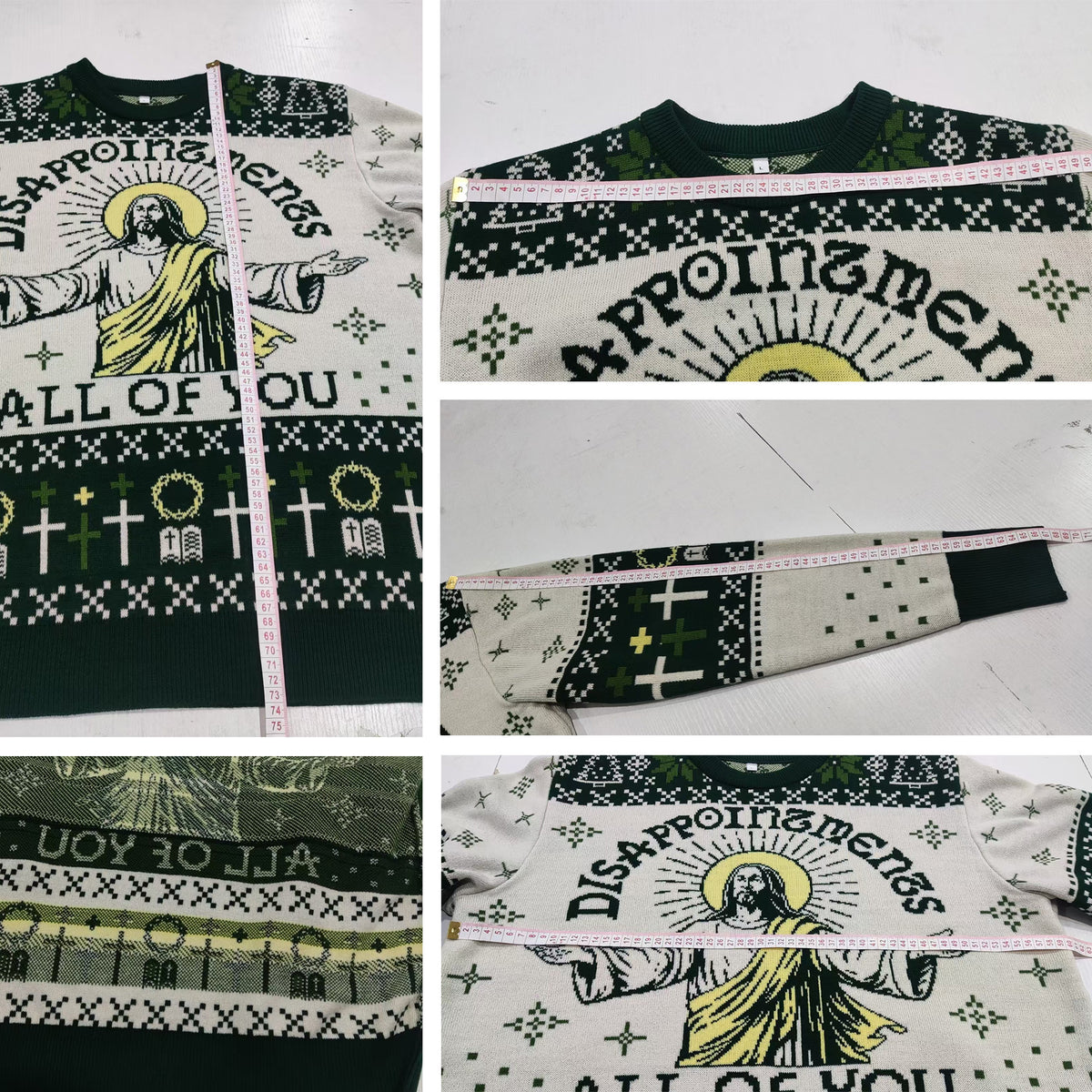 Disappointments All Of You Ugly Christmas Sweater - Funny Jesus Holiday Knit Print