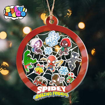 Spidey Hero and Friends 3-Layer Christmas Shaker Ornament