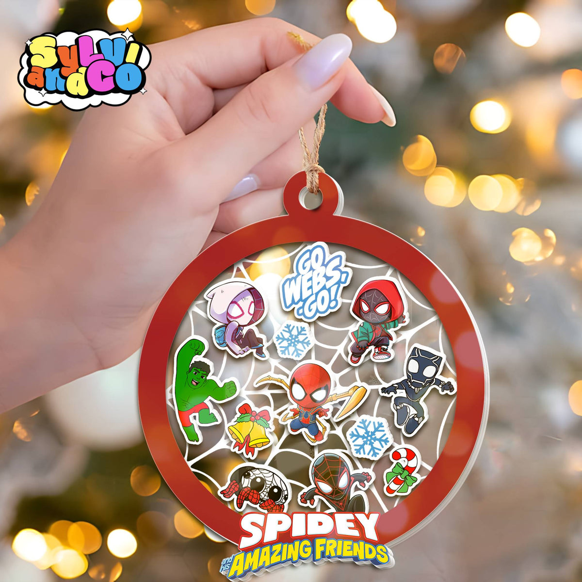 Spidey Hero and Friends 3-Layer Christmas Shaker Ornament