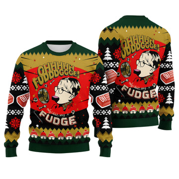 Oh Fudge Ugly Christmas Sweater - Funny Holiday Movie Knit Print