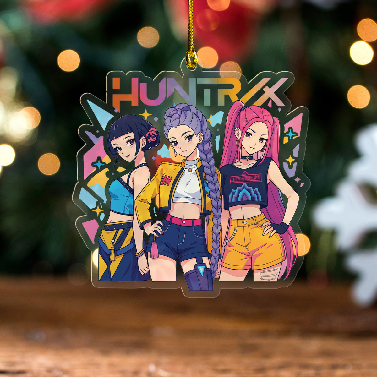 Huntrx Kpop Demon Hunters Transparent Acrylic Ornament Custom Shape