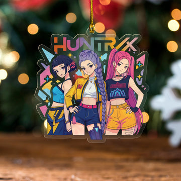 Huntrx Kpop Demon Hunters Transparent Acrylic Ornament Custom Shape