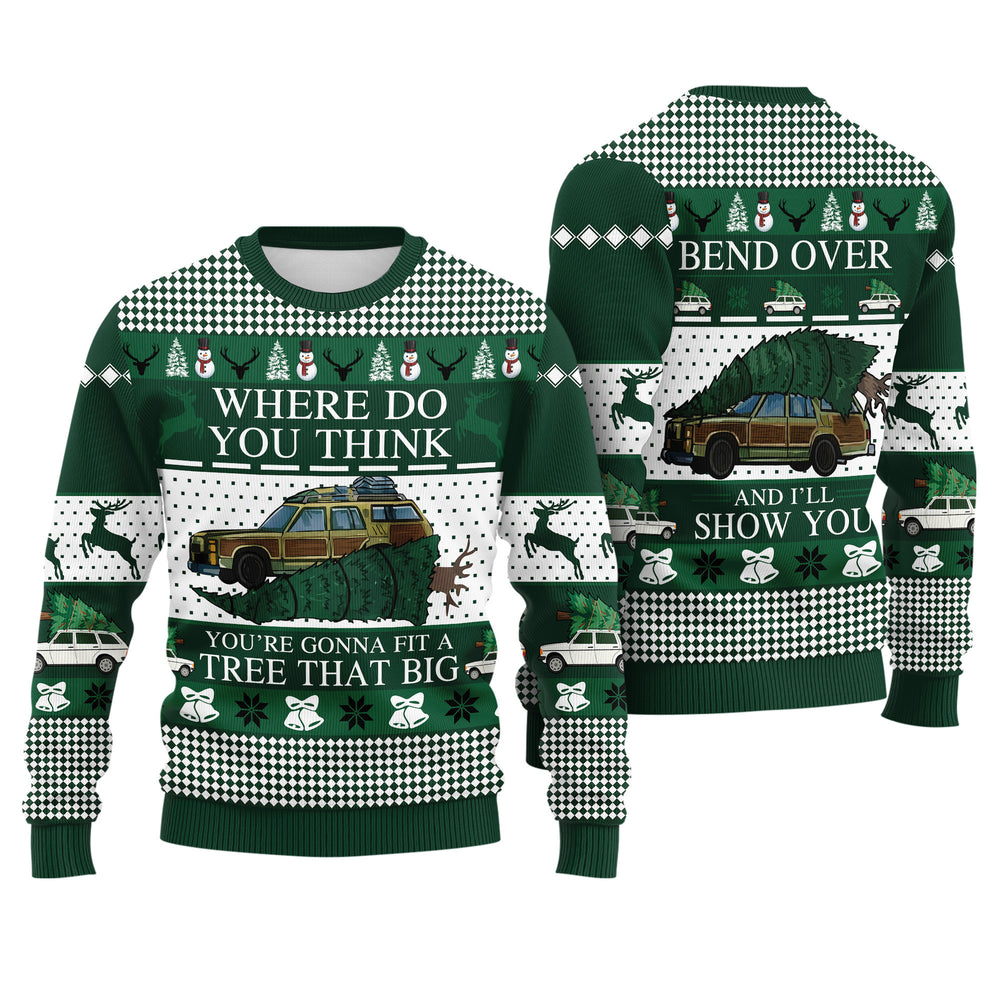 National Lampoons Christmas Vacation Ugly Christmas Sweater - Funny HolidayKnit Print