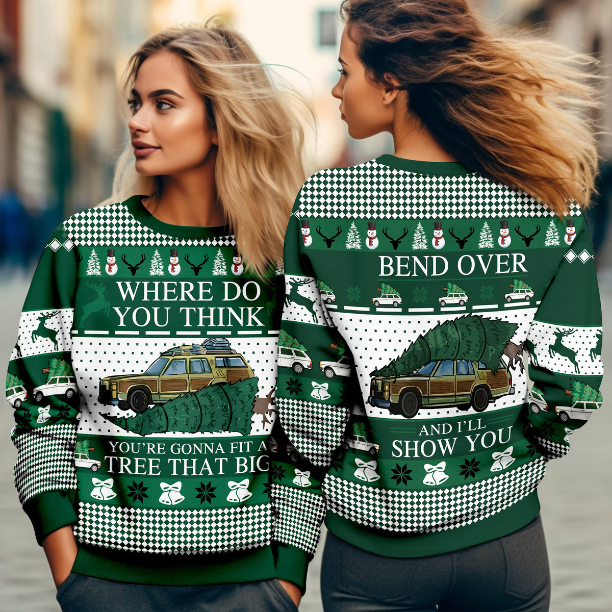 National Lampoons Christmas Vacation Ugly Christmas Sweater - Funny HolidayKnit Print
