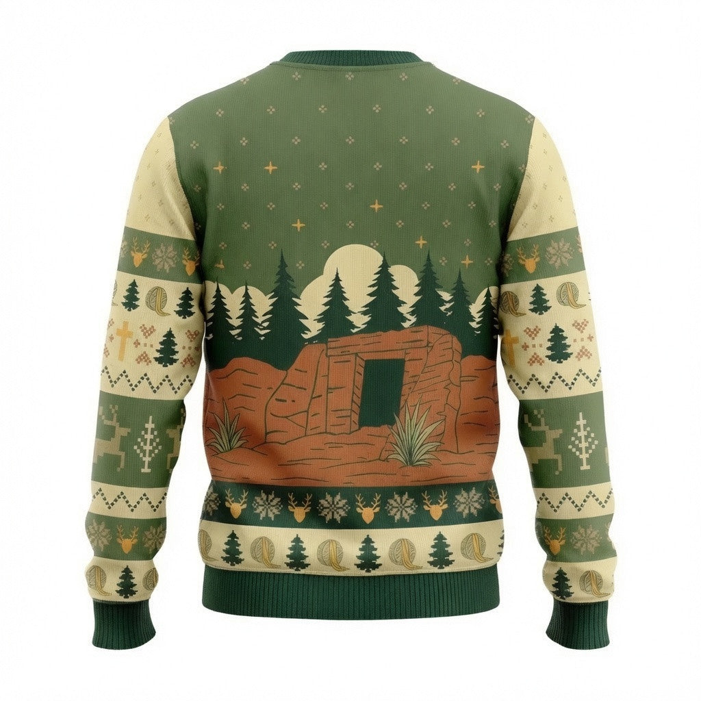 Retro Rolling Stones Ugly Christmas Sweater - Classic Rock Band Holiday Knit Print