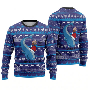 HCLLO Ugly Christmas Sweater - Funny Shark Holiday Knit Print
