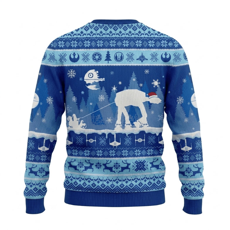 AT-ST Snow Walker Ugly Christmas Sweater - Star Wars Festive Knit Print