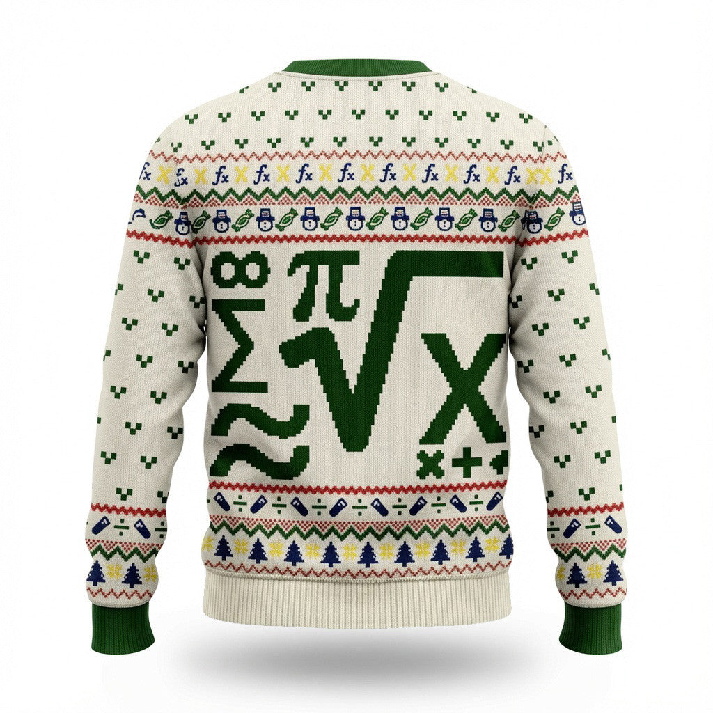 Beauty of Mathematics Ugly Christmas Sweater - Math Geek Holiday Knit Print