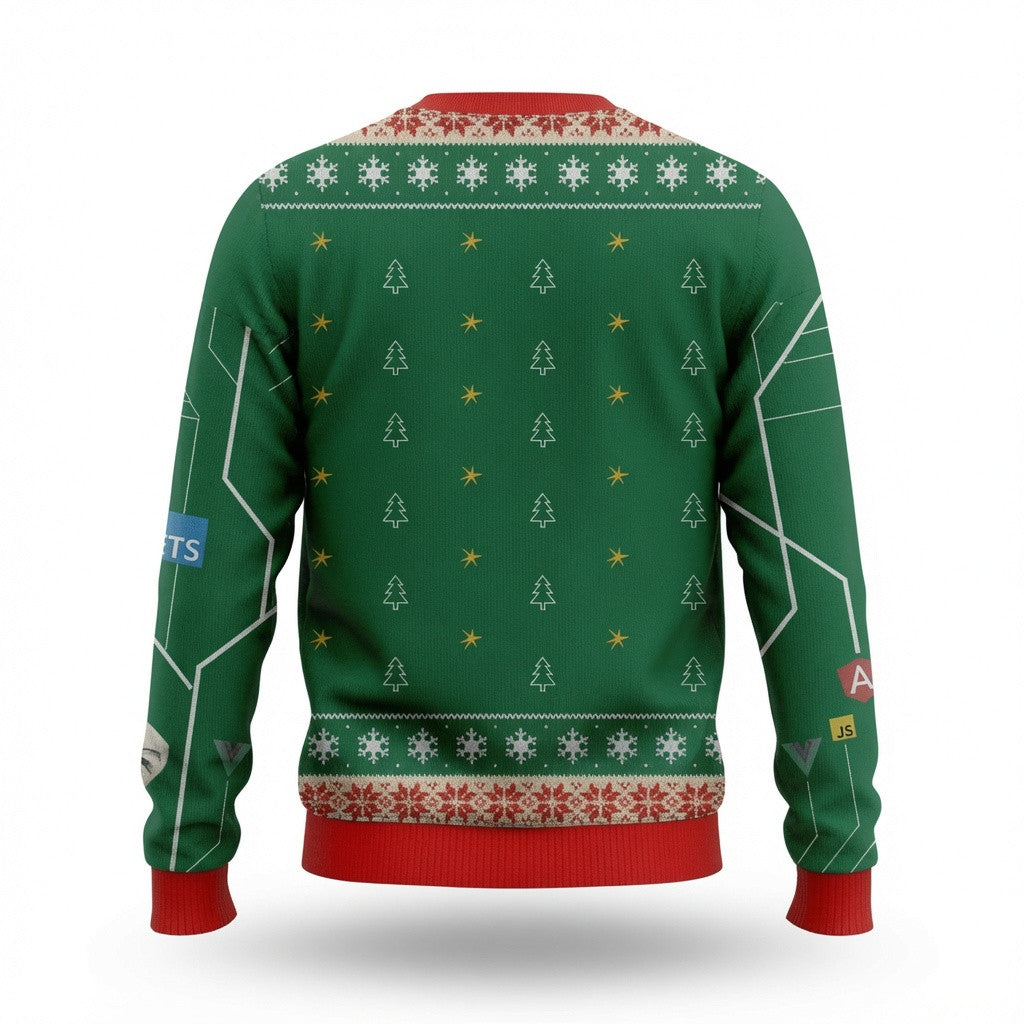 Circuit Diagram Ugly Christmas Sweater - Geeky Programmer Holiday Knit Print