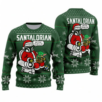 The Santalorian Ugly Christmas Sweater - Funny Sci-Fi Holiday Knit Print