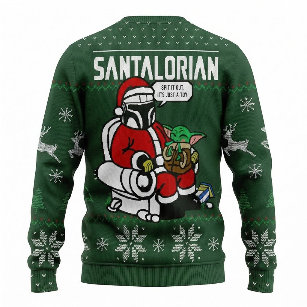 The Santalorian Ugly Christmas Sweater - Funny Sci-Fi Holiday Knit Print