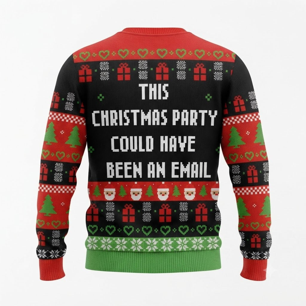 This Christmas Party Could Have Been An Email Ugly Christmas Sweater - Funny Office Knit Print