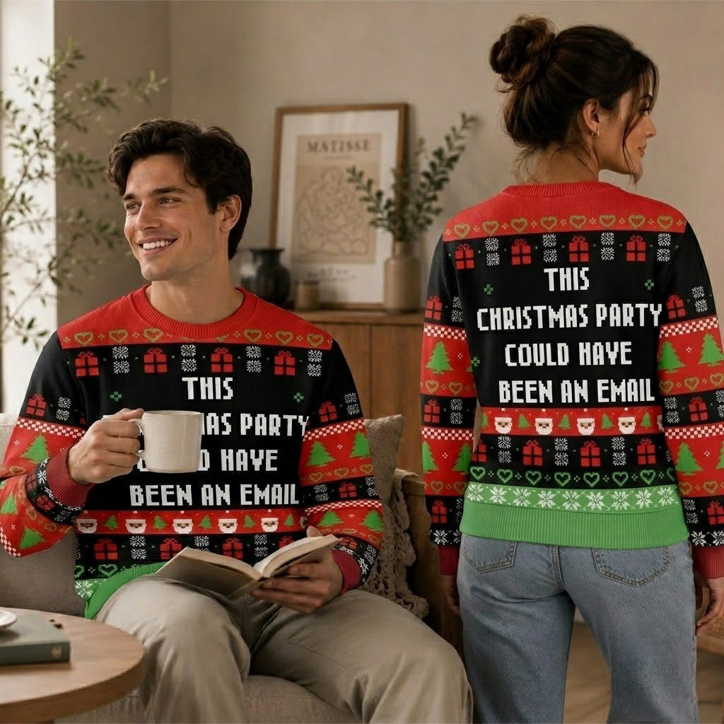 This Christmas Party Could Have Been An Email Ugly Christmas Sweater - Funny Office Knit Print