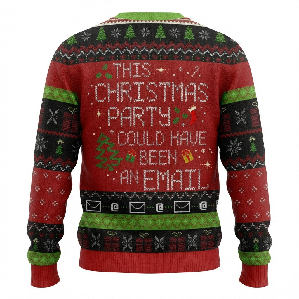 This Christmas Party Could Have Been An Email Ugly Christmas Sweater - Funny Office Knit Print
