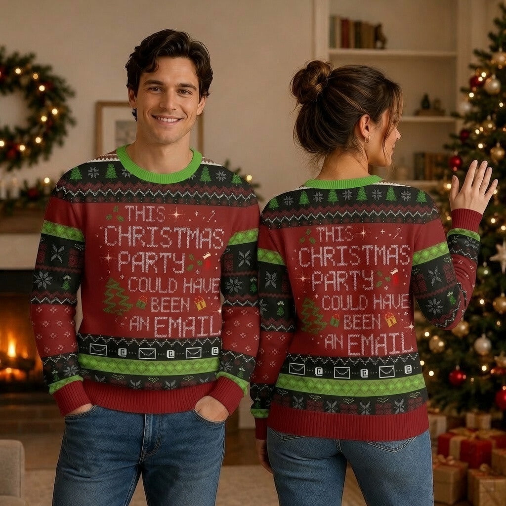This Christmas Party Could Have Been An Email Ugly Christmas Sweater - Funny Office Knit Print
