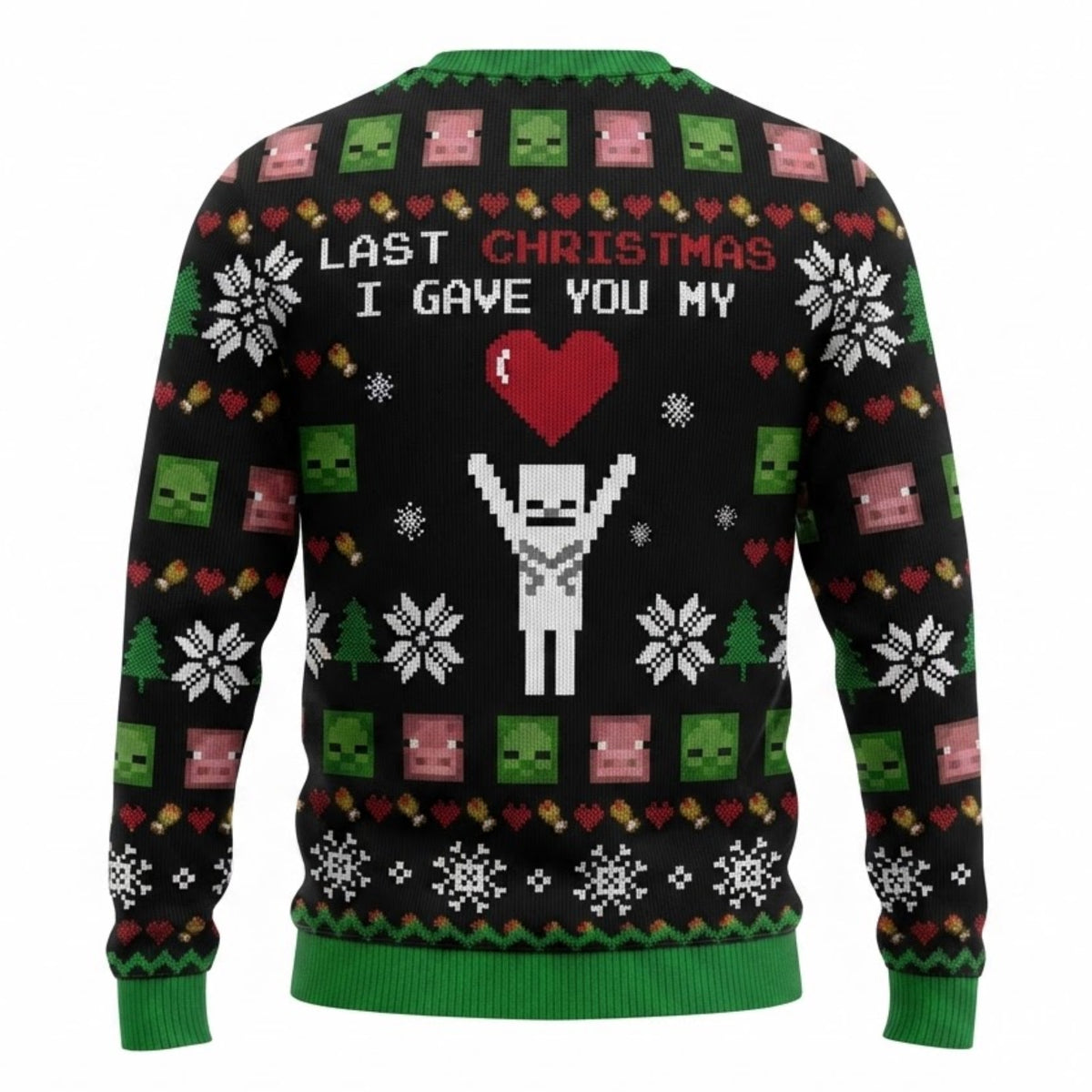 Last Christmas I Gave You My World Ugly Christmas Sweater - Gamer Holiday Knit Print