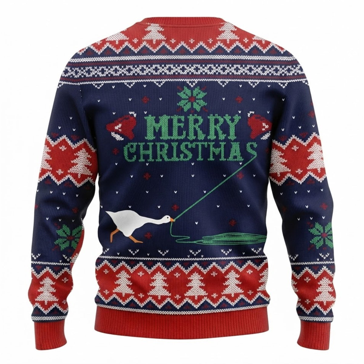 Honk Goose Ugly Christmas Sweater - Funny Merry Christmas Holiday Knit Print