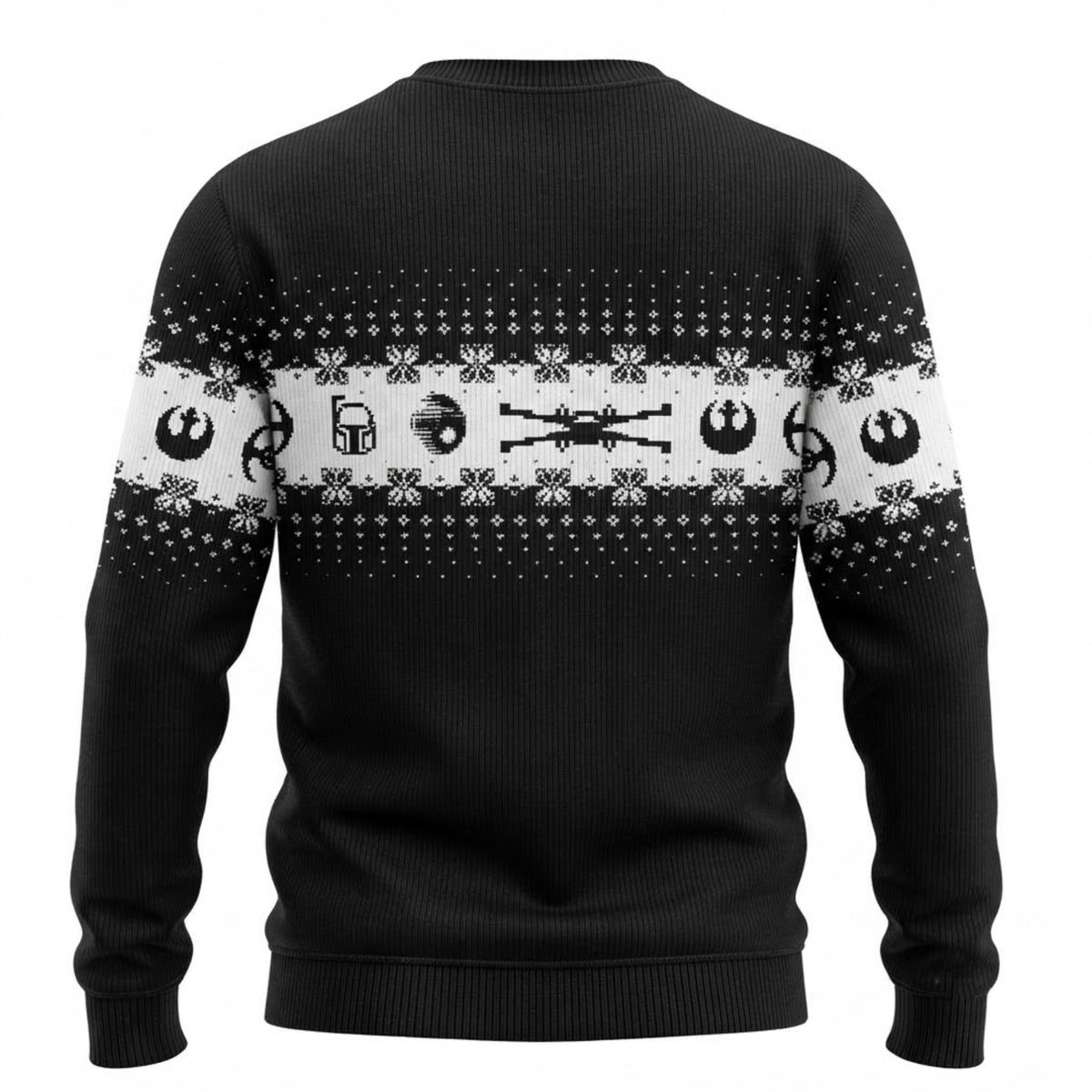 Sci-Fi Movie Icon Ugly Christmas Sweater - Pixel Art Holiday Knit Print