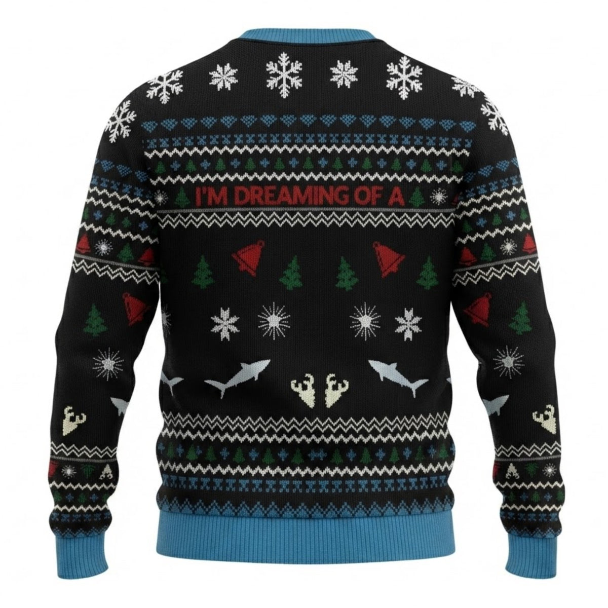 Funny Shark Ugly Christmas Sweater - Great White Holiday Knit Print