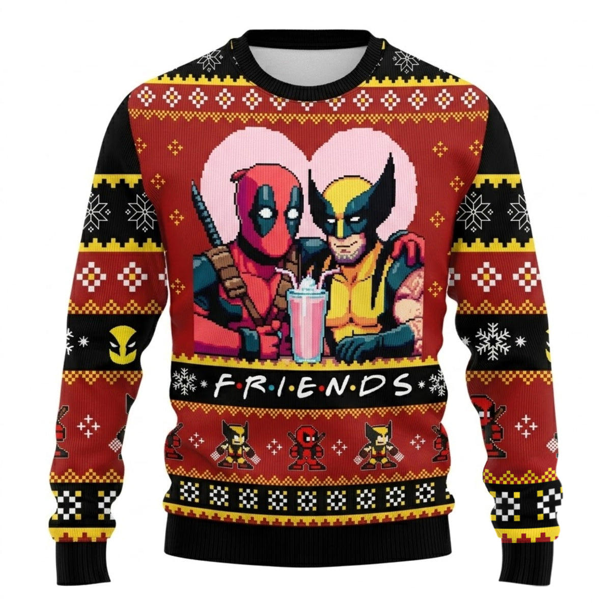 Mercenary and Wild Claw Ugly Christmas Sweater - Funny Frenemies Holiday Knit Print