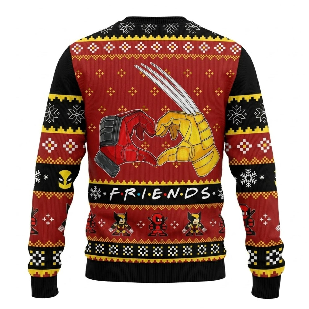 Mercenary and Wild Claw Ugly Christmas Sweater - Funny Frenemies Holiday Knit Print
