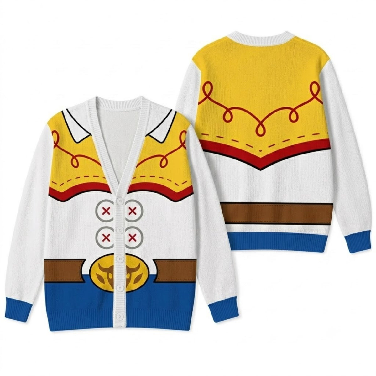 Cowgirl Cardigan Sweater - Western Rodeo Sheriff Costume Knitwear