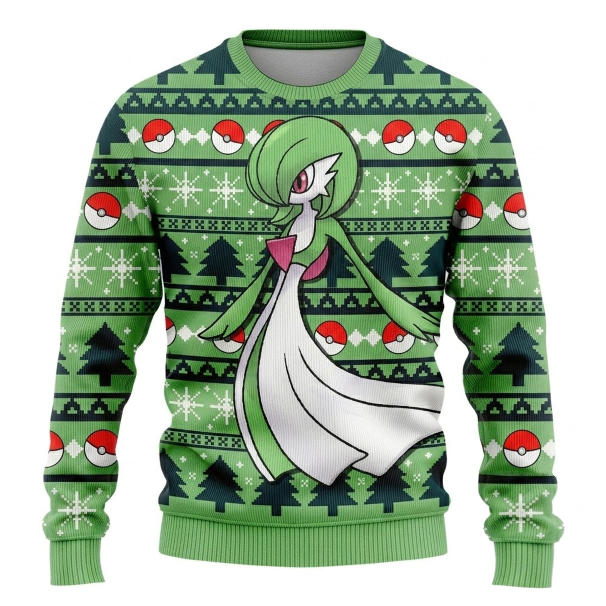 Psychic Guardian Monster Ugly Christmas Sweater - Anime Graphic Holiday Knit Print