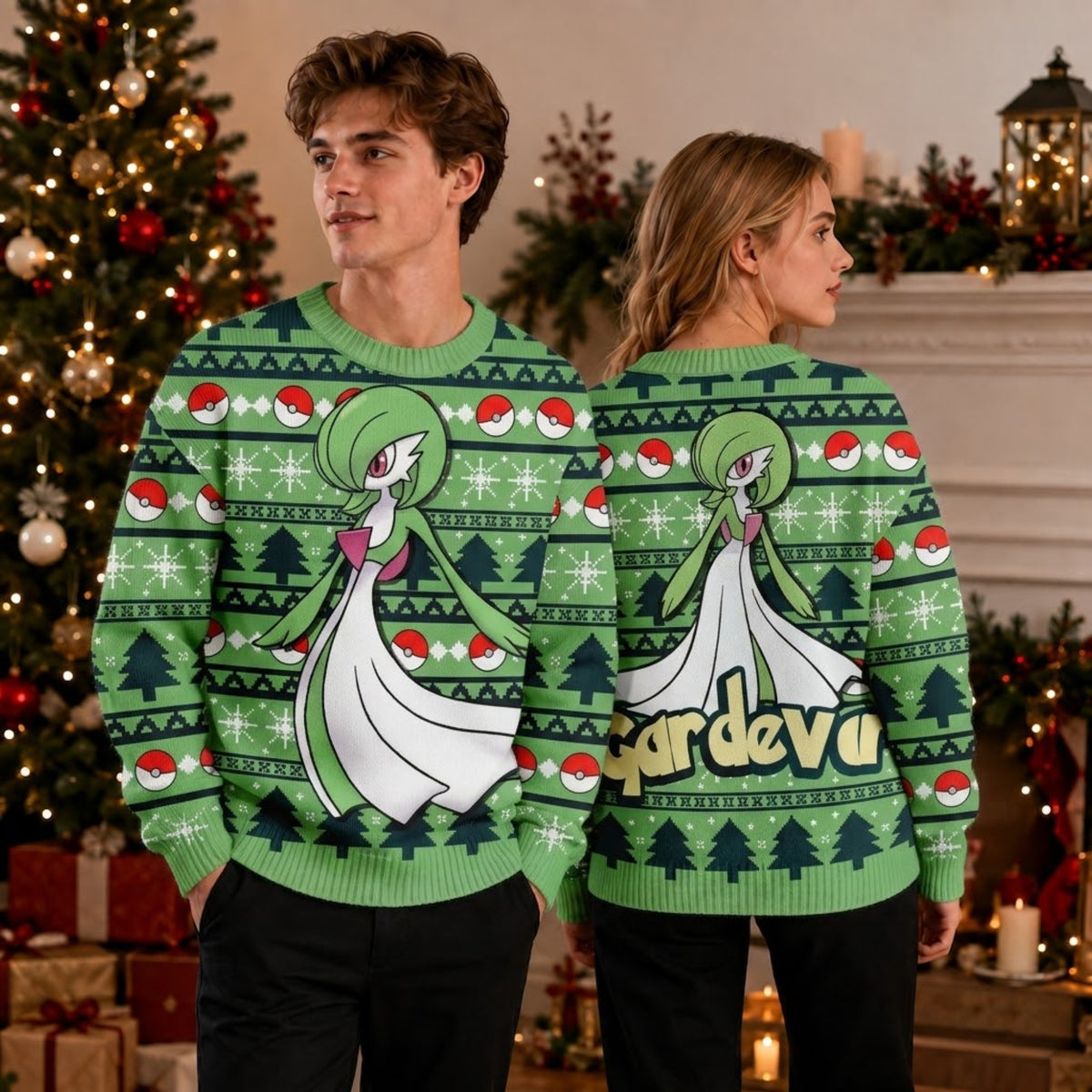 Psychic Guardian Monster Ugly Christmas Sweater - Anime Graphic Holiday Knit Print