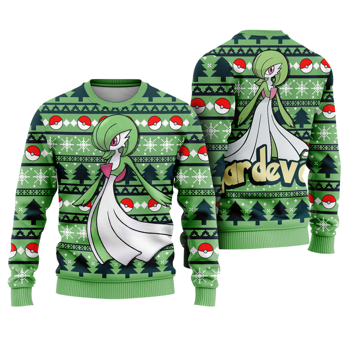 Psychic Guardian Monster Ugly Christmas Sweater - Anime Graphic Holiday Knit Print