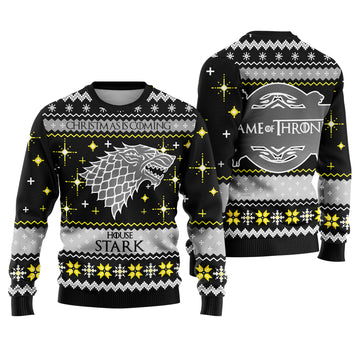 Direwolf Northern Kingdom Ugly Christmas Sweater - Winter Is Coming Holiday Knit Print