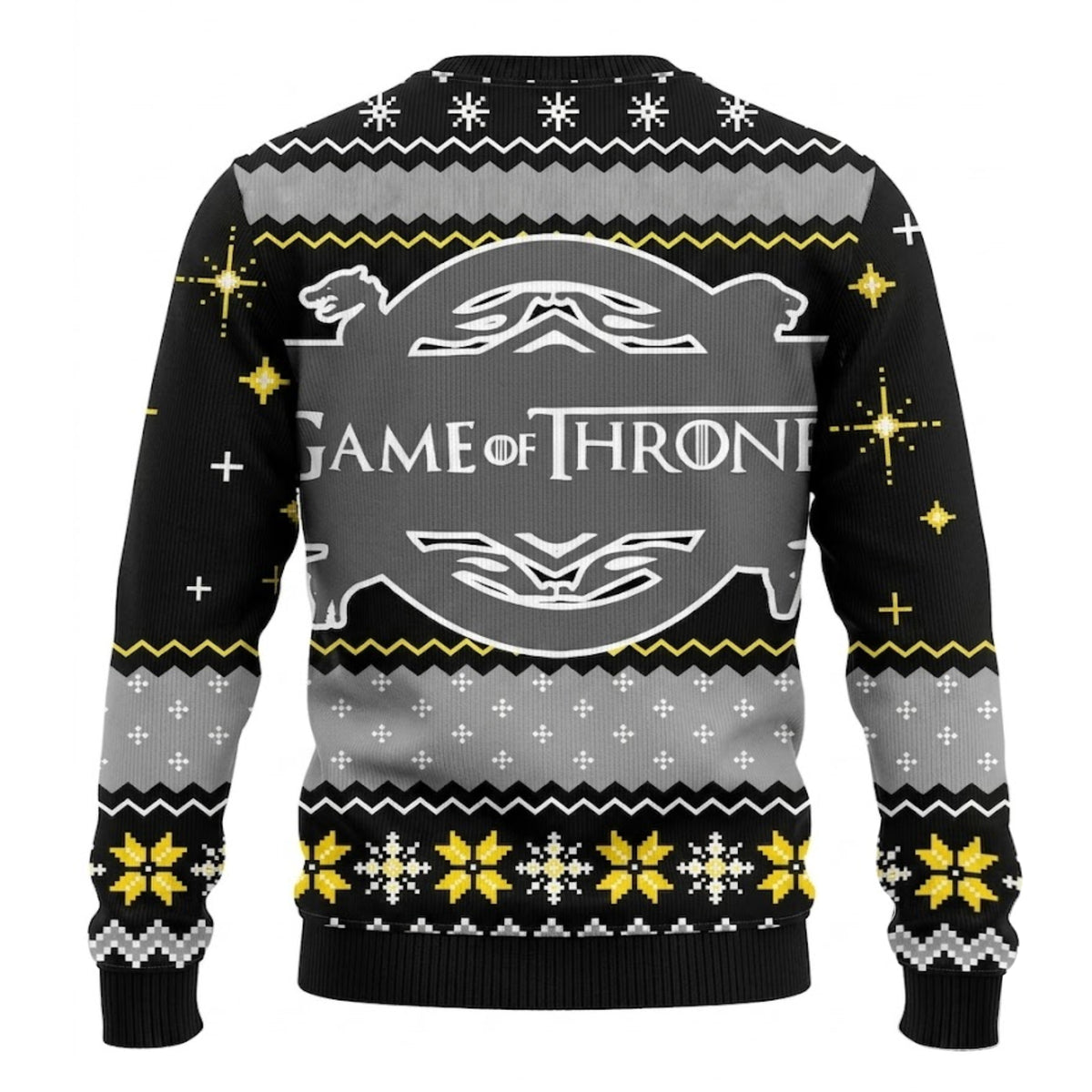 Direwolf Northern Kingdom Ugly Christmas Sweater - Winter Is Coming Holiday Knit Print