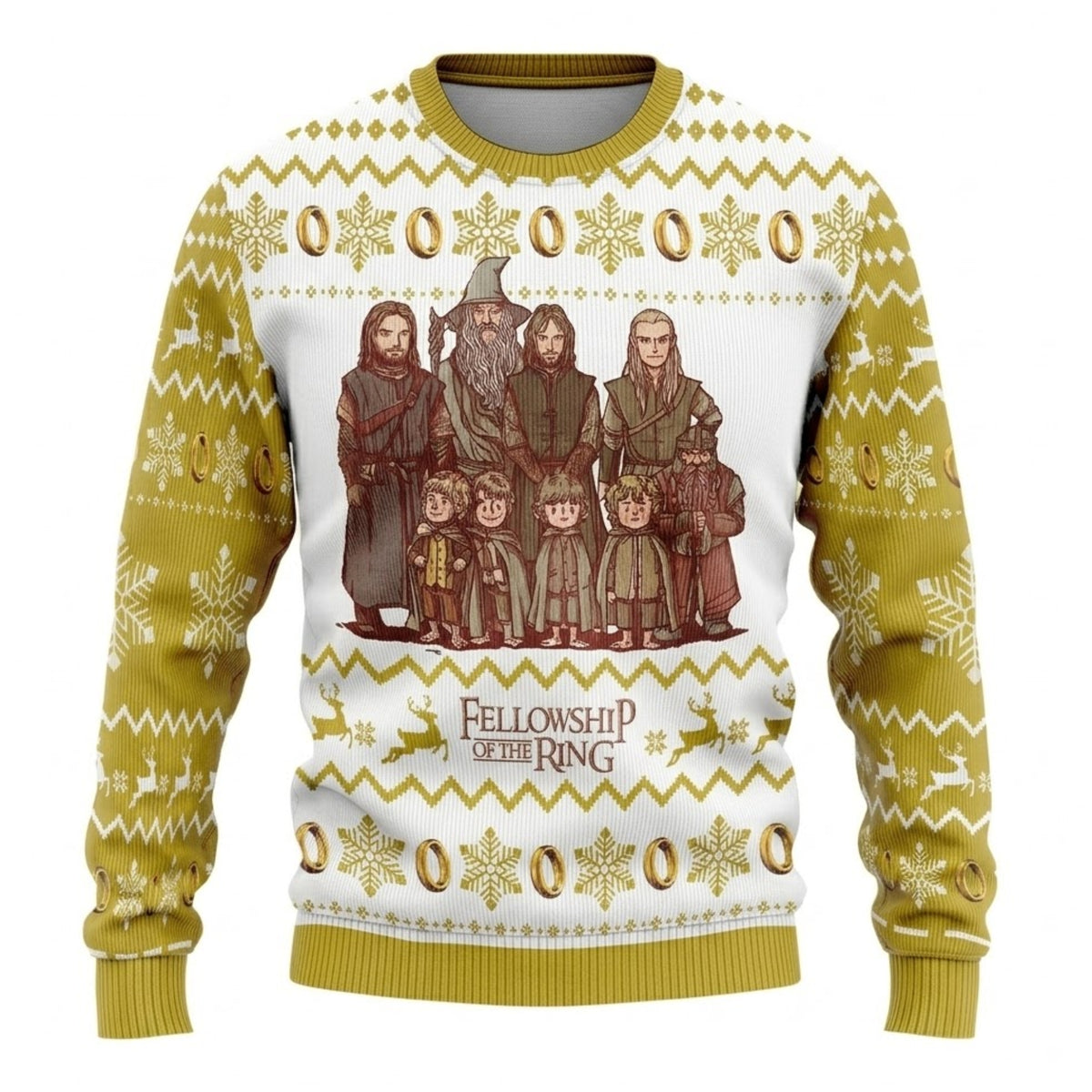 The Fellowship of the Ring Ugly Christmas Sweater - Lord of the Rings Holiday Knit Print