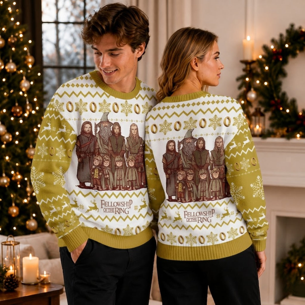 The Fellowship of the Ring Ugly Christmas Sweater - Lord of the Rings Holiday Knit Print