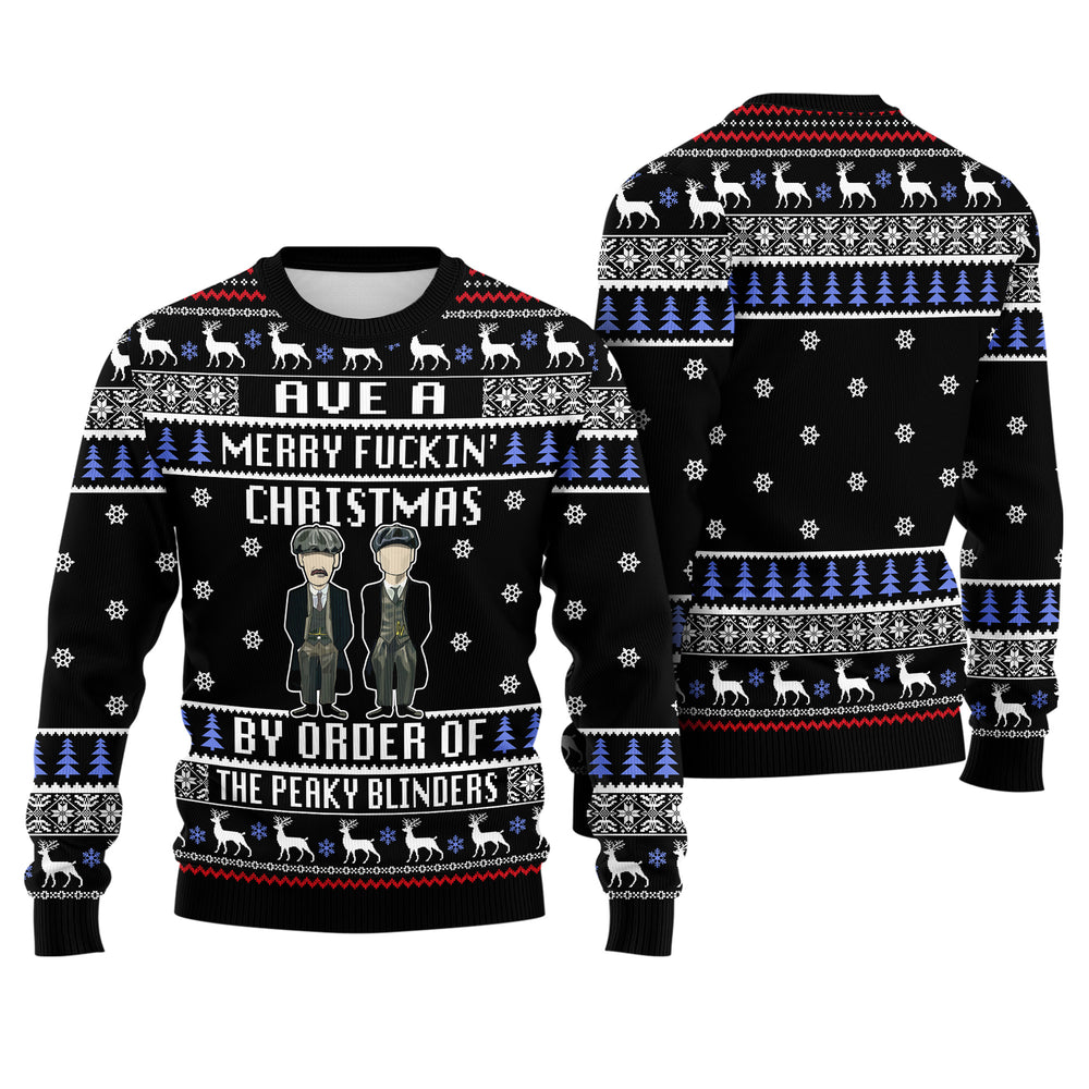 Peaky Blinders Ugly Christmas Sweater - By Order of the Peaky Blinders Holiday Knit Print