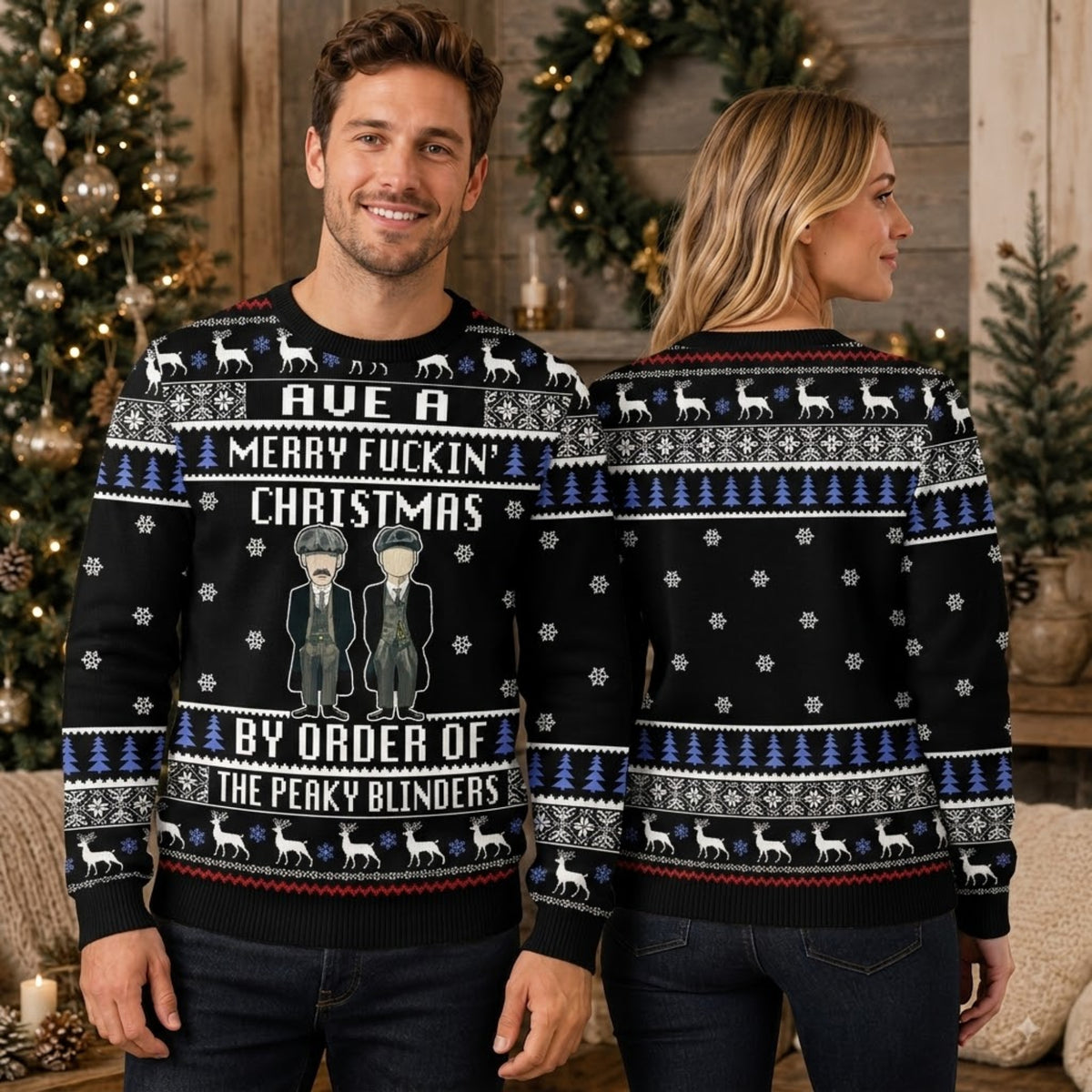 Peaky Blinders Ugly Christmas Sweater - By Order of the Peaky Blinders Holiday Knit Print