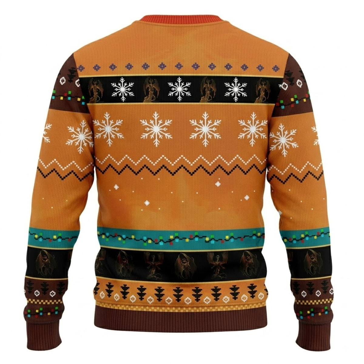 Elder Dragon Ugly Christmas Sweater - Fantasy Holiday Knit Print