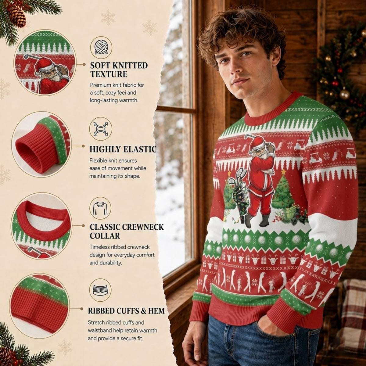 Grass Starters Ugly Christmas Sweater - Bulbasaur Chikorita Grookey Holiday Knit Print