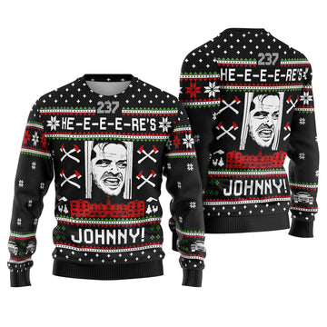 Jack Torrance The Shining Ugly Christmas Sweater - Horror Movie Holiday Knit Print