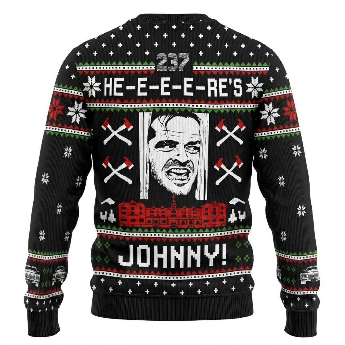 Jack Torrance The Shining Ugly Christmas Sweater - Horror Movie Holiday Knit Print