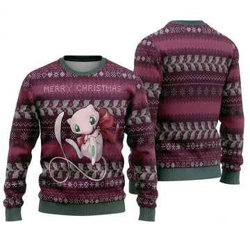 Legendary Psychic Monster Ugly Christmas Sweater - Anime Graphic Holiday Knit Print