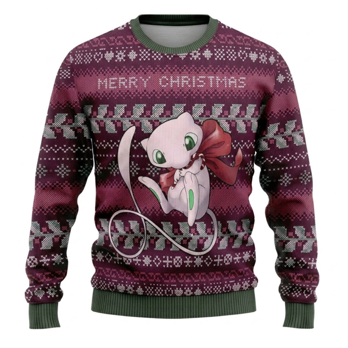 Legendary Psychic Monster Ugly Christmas Sweater - Anime Graphic Holiday Knit Print