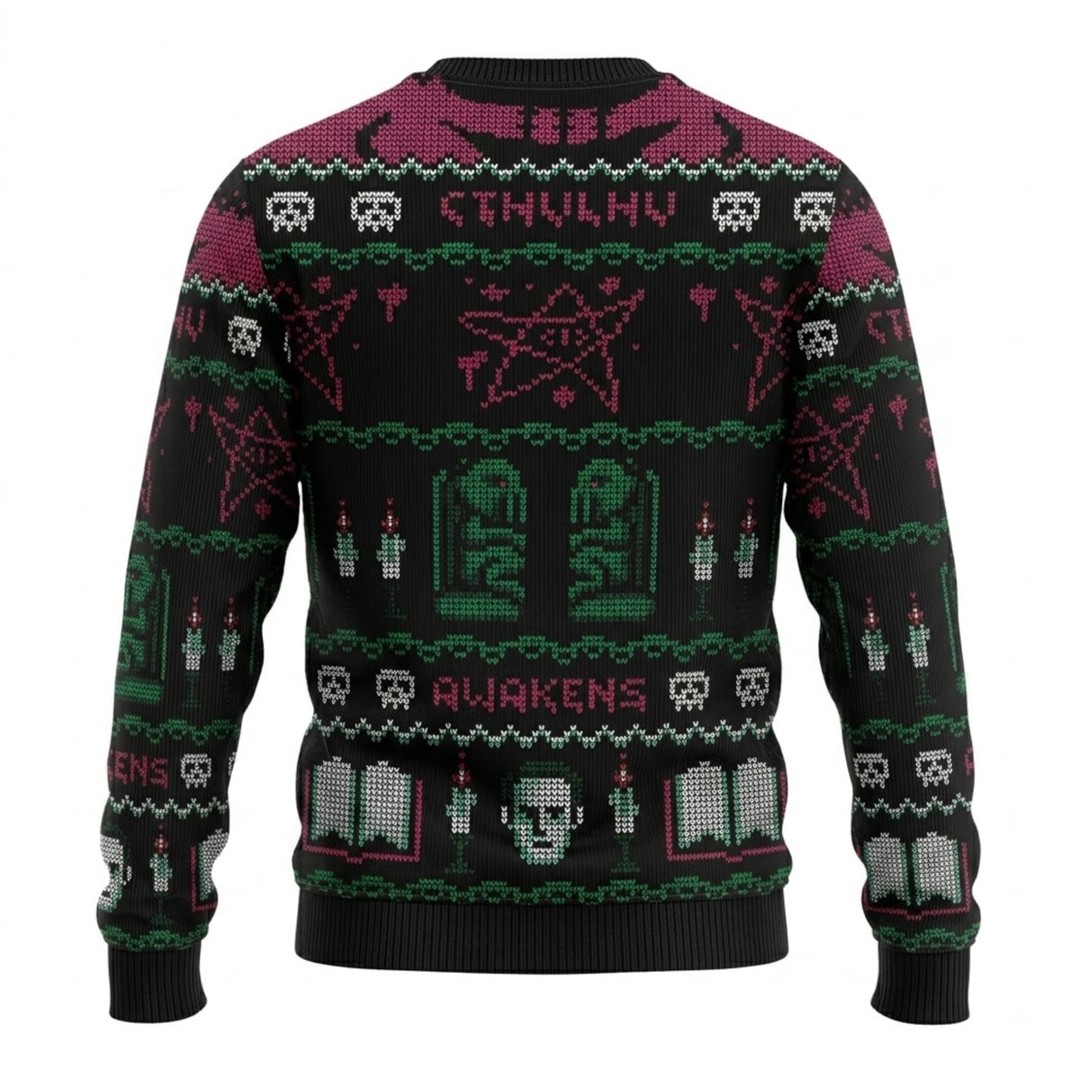 Cthulhu Awakens Ugly Christmas Sweater - Cosmic Horror Holiday Knit Print