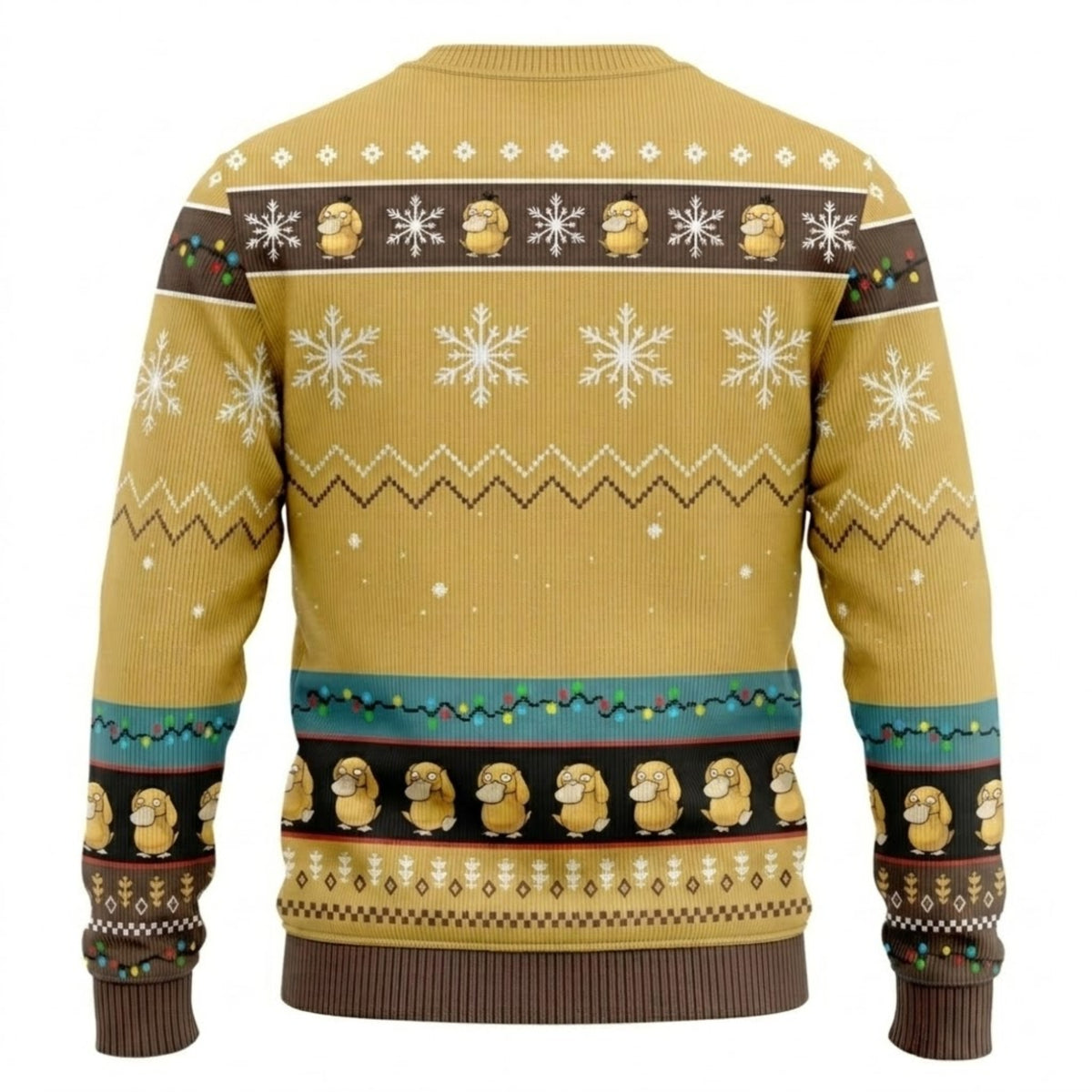 Headache Yellow Duck Ugly Christmas Sweater - Funny Character Holiday Knit Print